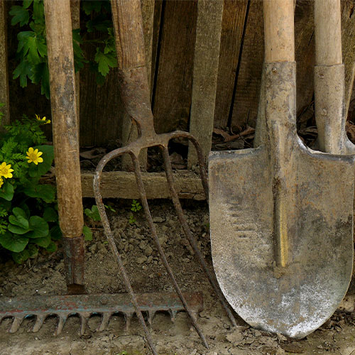 Used gardening tools